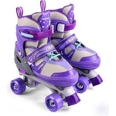 California, Mädchen, Rollschuhe, - Adjustable Side-by-Side Roller Skates - Size 31-34 (31, 32, 33, 34), Violett California, Mädchen, Rollschuhe, - Adjustable Side-by-Side Roller Skates - Size 31-34 (31, 32, 33, 34), Violett