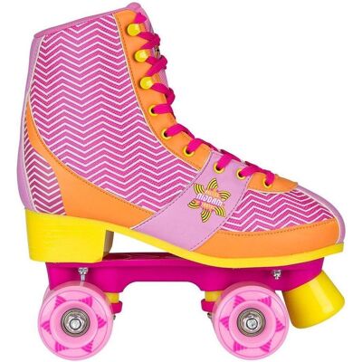 Nijdam, Rollschuhe, Rolschaatsen - Chevron - Fuchsia/Oranje/Geel - 37/38 (37), Mehrfarbig Nijdam, Rollschuhe, Rolschaatsen - Chevron - Fuchsia/Oranje/Geel - 37/38 (37), Mehrfarbig