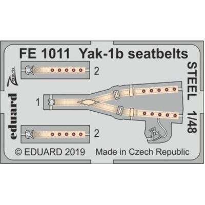 Eduard Yak-1b seatbelts STEEL for Zvezda Eduard Yak-1b seatbelts STEEL for Zvezda