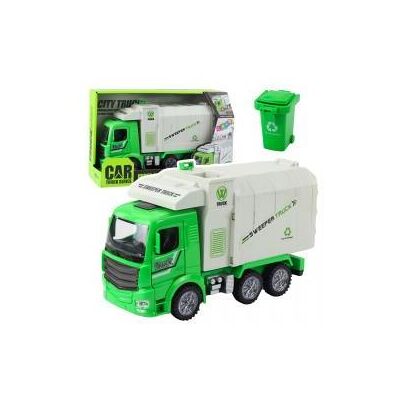 Lean Toys Müllwagen, Stadtlichter, Geräusche, Grün Lean Toys Müllwagen, Stadtlichter, Geräusche, Grün