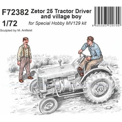 CMK Zetor 25 Tractor Driver and village boy 1/72 CMK Zetor 25 Tractor Driver and village boy 1/72