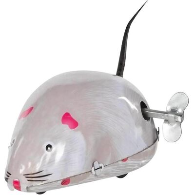 Goki Maus grau aus Blech mit Aufziehmotor Goki Maus grau aus Blech mit Aufziehmotor