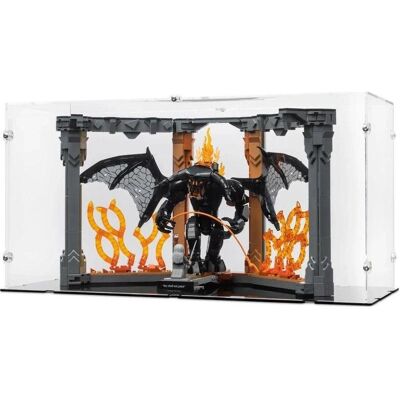 iDisplayit Acrylic display for the open LEGO 10367 Lord ofr te Rings Balrog Book Nook (With black floor) iDisplayit Acrylic display for the open LEGO 10367 Lord ofr te Rings Balrog Book Nook (With black floor)