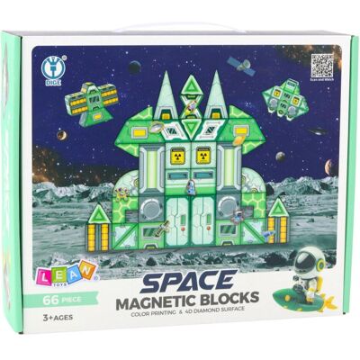 Lean Toys Leantoys Magnetische Weltraumbausteine 66el Lean Toys Leantoys Magnetische Weltraumbausteine 66el