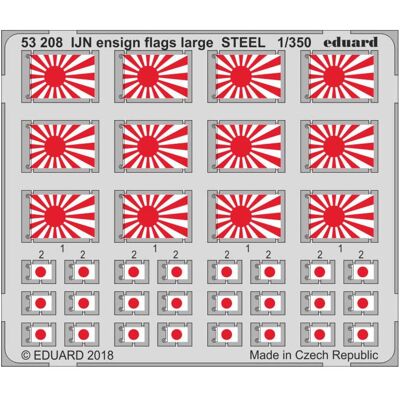 Eduard IJN ensign flags large STEEL Eduard IJN ensign flags large STEEL