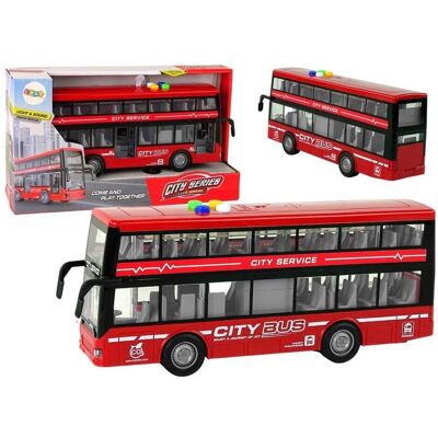 Lean Toys Doppeldeckerbus mit Friktionsantrieb 1:16 rot Lean Toys Doppeldeckerbus mit Friktionsantrieb 1:16 rot