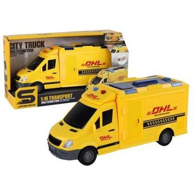 Lean Toys Lieferwagen, Friktionsantrieb, Licht, Sound 1:16 Lean Toys Lieferwagen, Friktionsantrieb, Licht, Sound 1:16