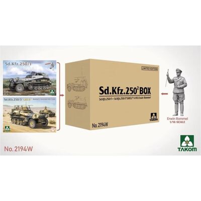 Takom 1:35 2194W Sd.Kfz.250² BIG BOX - Sd.Kfz.250/1 + Sd.Kfz.250/3 GREIF + 1:16 Takom 1:35 2194W Sd.Kfz.250² BIG BOX - Sd.Kfz.250/1 + Sd.Kfz.250/3 GREIF + 1:16
