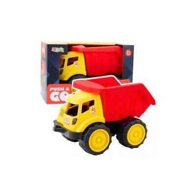 Lean Toys Grosser Kinder-Sandkipper Baufahrzeug Rot Und Gelb Lean Toys Grosser Kinder-Sandkipper Baufahrzeug Rot Und Gelb