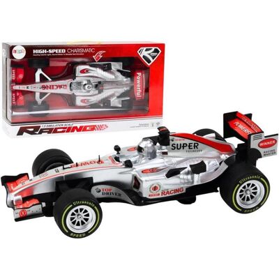 Lean Toys 1:9 silberner Rennwagen Lean Toys 1:9 silberner Rennwagen