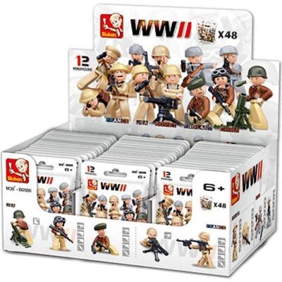 Sluban SL95350 - WWII Minifiguren im Beutel Soldaten (VE 60) Sluban SL95350 - WWII Minifiguren im Beutel Soldaten (VE 60)