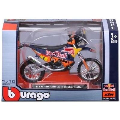 Bburago 18/51086 Metal scale 1:18 Official KTM 450 Rally Dakar #1 2019 for 3+ Years Bburago 18/51086 Metal scale 1:18 Official KTM 450 Rally Dakar #1 2019 for 3+ Years