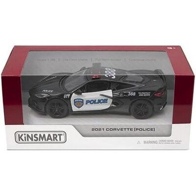 Kinsmart KINS Die-cast model 2021 Corvette (Police), 1:36 Kinsmart KINS Die-cast model 2021 Corvette (Police), 1:36