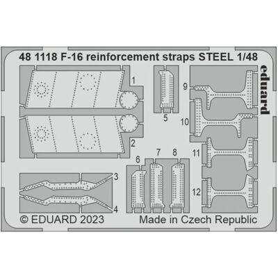 Eduard F-16 reinforcement straps STEEL 1/48 KINETIC Eduard F-16 reinforcement straps STEEL 1/48 KINETIC