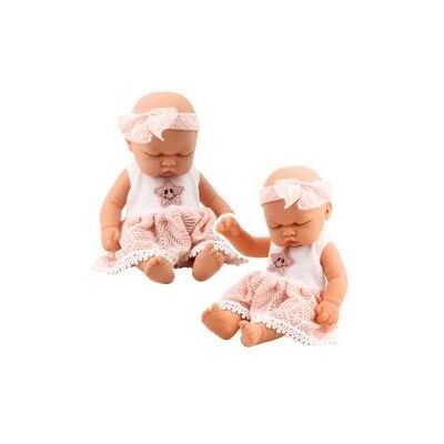 Lean Toys Schlafendes Baby Doll Rosa Spitzenkleid mit Stern-Stirnband Lean Toys Schlafendes Baby Doll Rosa Spitzenkleid mit Stern-Stirnband