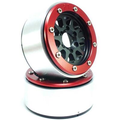 Absima Beadlock Wheels GEAR schwarz/rot 1.9 (2) ohne Radnabe Absima Beadlock Wheels GEAR schwarz/rot 1.9 (2) ohne Radnabe
