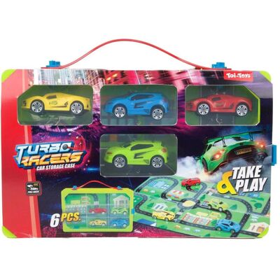 Magni Turbo Racer Sammelkoffer Mit 4 Rallye-Rennwagen Magni Turbo Racer Sammelkoffer Mit 4 Rallye-Rennwagen