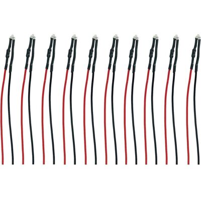 Tams Elektronik 81-30256-10-C LED mit Anschlussdrähten Rot, Transluzent 10 St Tams Elektronik 81-30256-10-C LED mit Anschlussdrähten Rot, Transluzent 10 St