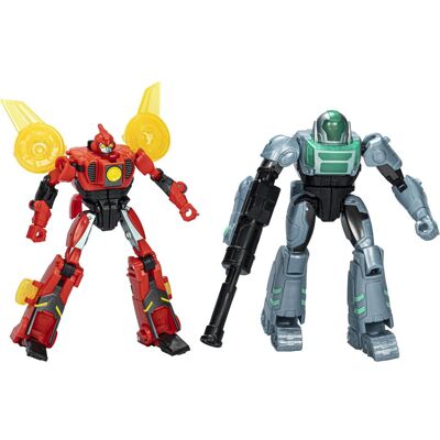 Hasbro Transformers EarthSpark, Cyber-Combiner Terran Twitch und Hasbro Transformers EarthSpark, Cyber-Combiner Terran Twitch und
