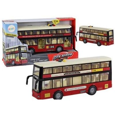 Lean Toys Doppeldeckerbus, rote Ampel, Sound 1:16 Lean Toys Doppeldeckerbus, rote Ampel, Sound 1:16