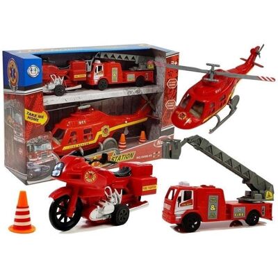 Lean Toys Satz Fahrzeuge Feuerwehrhubschraubermotor Lean Toys Satz Fahrzeuge Feuerwehrhubschraubermotor