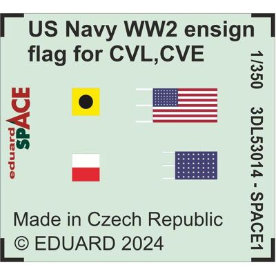 Eduard US Navy WW2 ensign flag for CVL, CVE, CL & DD SPACE Eduard US Navy WW2 ensign flag for CVL, CVE, CL & DD SPACE