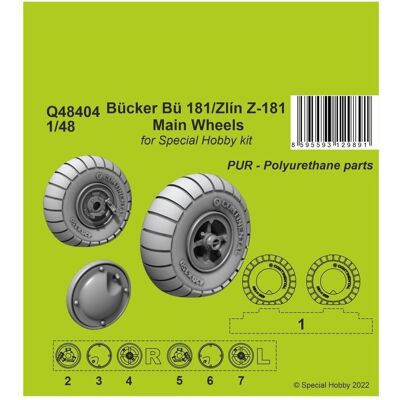 CMK Bücker Bü 181/Zlin Z-181 Main Wheels CMK Bücker Bü 181/Zlin Z-181 Main Wheels
