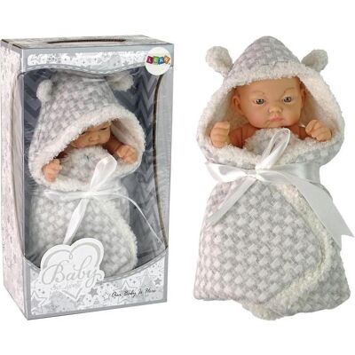 Lean Toys Süsse Puppe BECIK graue Kokarde Lean Toys Süsse Puppe BECIK graue Kokarde