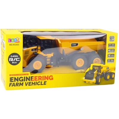 Lean Toys Ferngesteuerter RC Muldenkipper Transporter Sounds 9CH 2.4G Gelb Lean Toys Ferngesteuerter RC Muldenkipper Transporter Sounds 9CH 2.4G Gelb