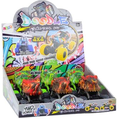 Lean Toys Dinosaurier-Geländewagen, MIX-Reibungsantrieb Lean Toys Dinosaurier-Geländewagen, MIX-Reibungsantrieb