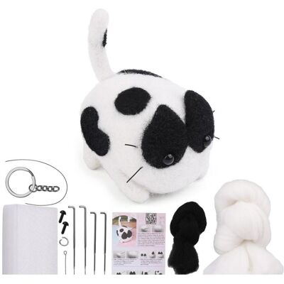 Lean Toys DIY Filzset - Kammgarnwolle Hund Katze Mix, Handarbeitsset, Mehrfarbig Lean Toys DIY Filzset - Kammgarnwolle Hund Katze Mix, Handarbeitsset, Mehrfarbig