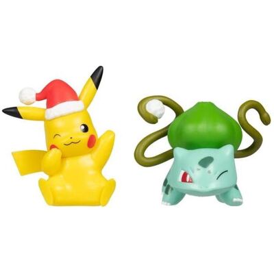 Jazwares Pokémon - Battle Figure Weihnachts-2er Pack - Bisasam & Pikachu #3 Jazwares Pokémon - Battle Figure Weihnachts-2er Pack - Bisasam & Pikachu #3