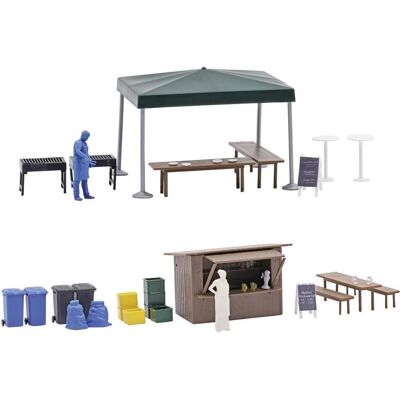 Busch 1860 H0 Aussengastronomie - umfangreiches Ausgestaltungsset Busch 1860 H0 Aussengastronomie - umfangreiches Ausgestaltungsset