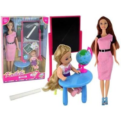 Lean Toys Lehrerpuppe mit Schüler + Zubehör Lean Toys Lehrerpuppe mit Schüler + Zubehör