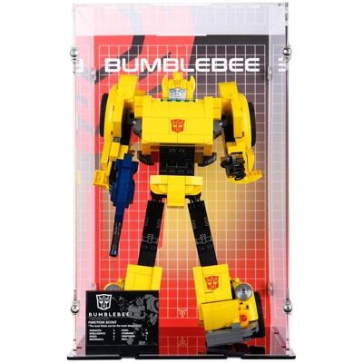iDisplayit Acryl-Display für LEGO 10338 Transformers: Bumblebee (Mit Hintergrundbild & schwarzem Boden) iDisplayit Acryl-Display für LEGO 10338 Transformers: Bumblebee (Mit Hintergrundbild & schwarzem Boden)