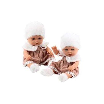 Lean Toys Lean Baby Doll Beige Kleid Hut Kragen Socken Lean Toys Lean Baby Doll Beige Kleid Hut Kragen Socken