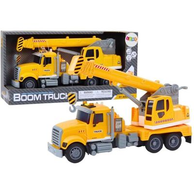 Lean Toys Angetriebener Kran mit Ton und gelbem Licht Lean Toys Angetriebener Kran mit Ton und gelbem Licht