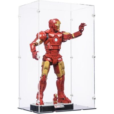 iDisplayit Acryl-Display für LEGO 76344 Iron Man Mark 3 Sammleredition (Mit schwarzem Boden) iDisplayit Acryl-Display für LEGO 76344 Iron Man Mark 3 Sammleredition (Mit schwarzem Boden)