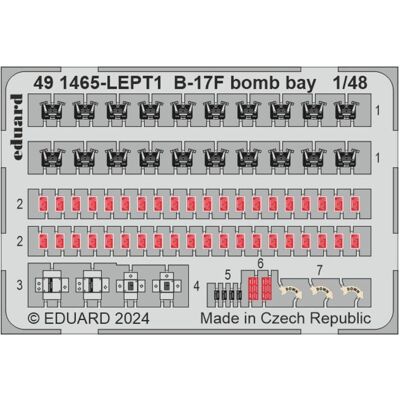 Eduard B-17F bomb bay 1/48 Eduard B-17F bomb bay 1/48