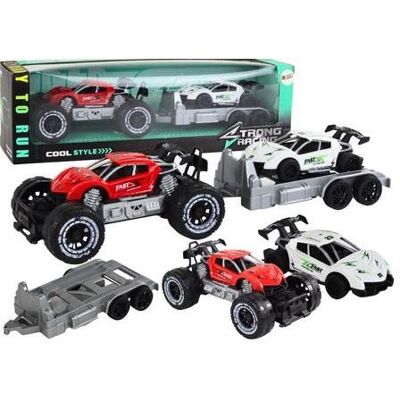 Lean Toys Geländewagen auf Anhänger Lean Toys Geländewagen auf Anhänger
