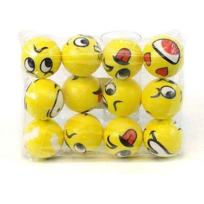Adar Weicher Smiley-Schaumstoffball 6 cm (12 Stück) Adar Weicher Smiley-Schaumstoffball 6 cm (12 Stück)
