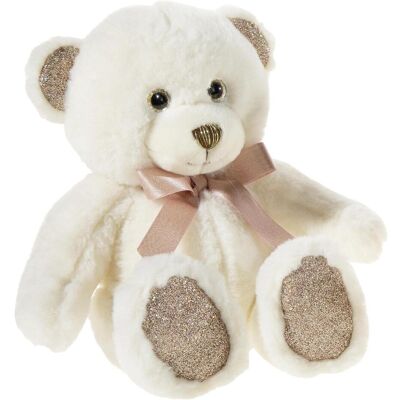 Heunec BÄR PEARLIE 'Creamie' mit Rosé-Schleife klein (18 cm) Heunec BÄR PEARLIE 'Creamie' mit Rosé-Schleife klein (18 cm)