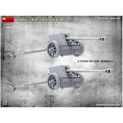 Mini art German 7.5cm Anti-Tank Gun PaK 40. Mid Prod w/ Artillery Crew. Special Edition Mini art German 7.5cm Anti-Tank Gun PaK 40. Mid Prod w/ Artillery Crew. Special Edition