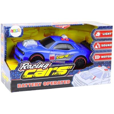 Lean Toys Blauer Rennwagen mit Licht und Sound Lean Toys Blauer Rennwagen mit Licht und Sound