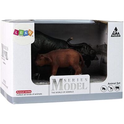 Lean Toys Figur eines Büffels mit Kalb Lean Toys Figur eines Büffels mit Kalb