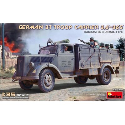 Mini art Miniart 1:35 - German 3T Truck 3,6-36S Radkasten Normal Type Mini art Miniart 1:35 - German 3T Truck 3,6-36S Radkasten Normal Type