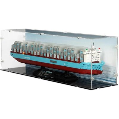 iDisplayit Acryl-Display f. LEGO 40955 Maersk-Containerschiff Zweistoffantrieb (Hintergrun & schwarzem Boden) iDisplayit Acryl-Display f. LEGO 40955 Maersk-Containerschiff Zweistoffantrieb (Hintergrun & schwarzem Boden)