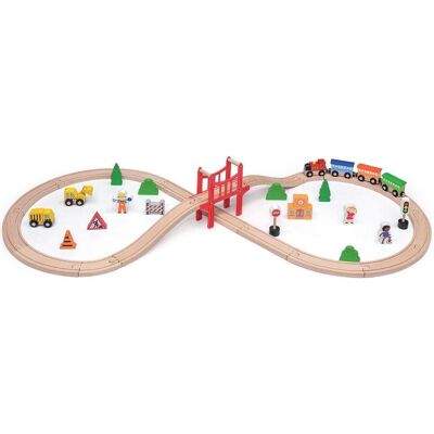 Viga Toys Holzeisenbahn-Set Viga Toys Holzeisenbahn-Set