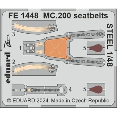 Eduard MC.200 seatbelts STEEL ITALERI Eduard MC.200 seatbelts STEEL ITALERI