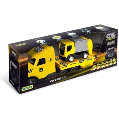 Wader Magic Truck Technic Laweta ze śmieciarką Wader Magic Truck Technic Laweta ze śmieciarką